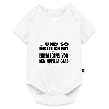 Endete ich vor dem Schoki Glas - Baby Premium Kurzarmbody - Weiß - Vorne