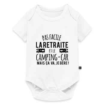 Retraite Camping car c'est chouette - Body à manches courtes Premium Bébé - blanc - Devant