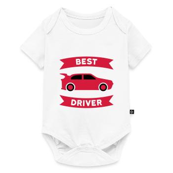 Meilleur pilote de voiture de sport (voiture de sport, bannière) - Body à manches courtes Premium Bébé - blanc - Devant