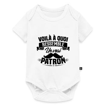Voilà à quoi ressemble un vrai patron - Body à manches courtes Premium Bébé - blanc - Devant