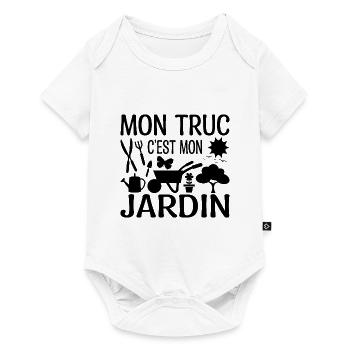 Mon Truc C'est Mon Jardin | Cadeau Jardinière - Body à manches courtes Premium Bébé - blanc - Devant