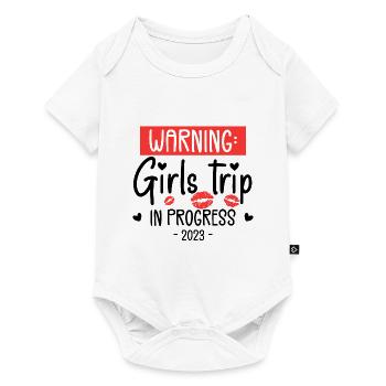 Warning Girls Trip In Progress 2023 - Body à manches courtes Premium Bébé - blanc - Devant