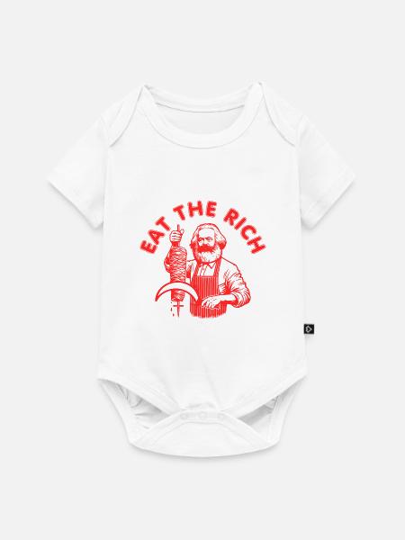 Eat the rich - Baby Premium Kurzarmbody - Weiß
