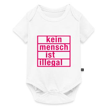 kein mensch ist illegal - Baby Premium Kurzarmbody - Weiß - Vorne