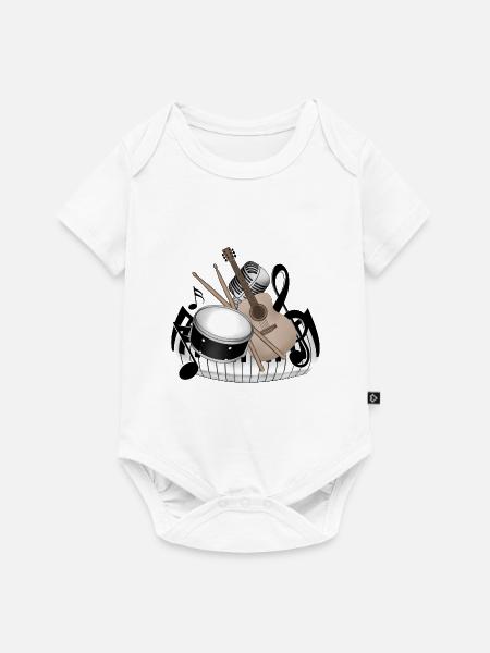 Instruments - Baby Premium short-sleeve bodysuit - white