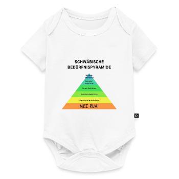 Schwäbische Bedürfnispyramide - Lustig Schwaben - Baby Premium Kurzarmbody - Weiß - Vorne
