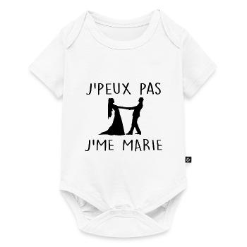 J'Peux Pas J'Me Marie - Body à manches courtes Premium Bébé - blanc - Devant