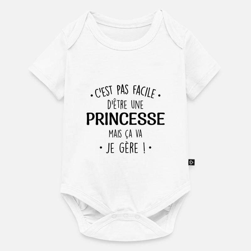 C'est Pas Facile D'être Une Princesse Parfaite - Body à manches courtes Premium Bébé - blanc
