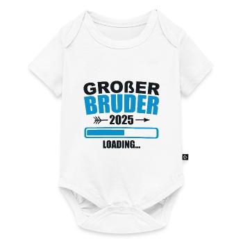 Ich werde Großer Bruder 2025 - Body à manches courtes Premium Bébé - blanc - Devant