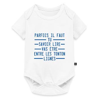 tu vas etre tonton anonce grossesse originale - Body à manches courtes Premium Bébé - blanc - Devant