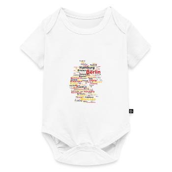 Germany outline cities flag Berlin Hamburg - Baby Premium short-sleeve bodysuit - white - Front