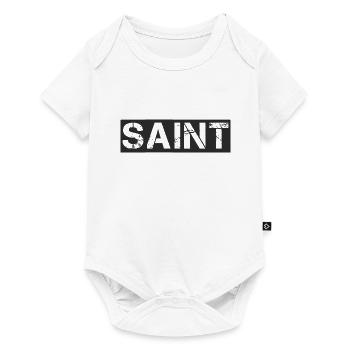 Saint design in used Retro Optik - Baby Premium Kurzarmbody - Weiß - Vorne