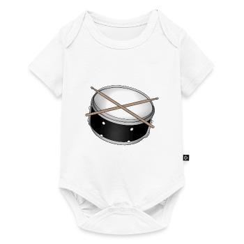 Trommel - Baby Premium Kurzarmbody - Weiß - Vorne