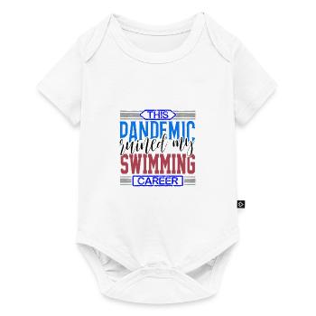 Swimmer Gift Pandemic Ruined my Swimming Career - Baby Premium short-sleeve bodysuit - white - Front