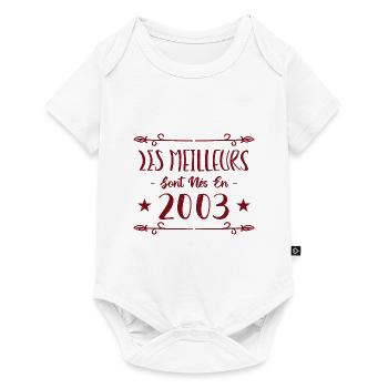 Les meilleurs sont nés en 2003 - Body à manches courtes Premium Bébé - blanc - Devant