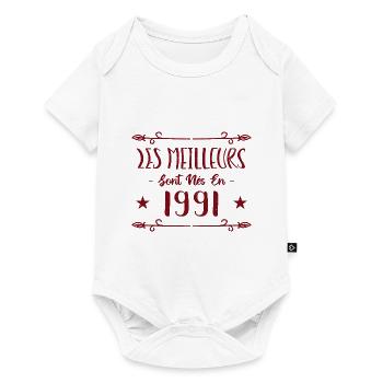 Les meilleurs sont nés en 1991 - Body à manches courtes Premium Bébé - blanc - Devant