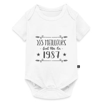 Les meilleurs sont nés en 1987 - Body à manches courtes Premium Bébé - blanc - Devant