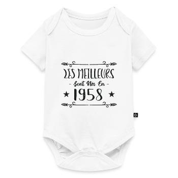 Les meilleurs sont nés en 1958 - Body à manches courtes Premium Bébé - blanc - Devant