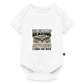 Cadeau d’amoureux des livres une journée sans lire juste - Body à manches courtes Premium Bébé - blanc - Devant