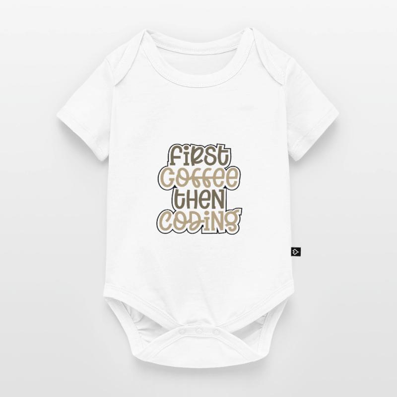 Coder Gift First Coffee Then Coding Gift Ideas Baby Premium short-sleeve bodysuit