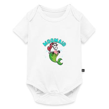 Moomaid Funny Cow Mermaid Sarcasm Gifts - Baby Premium short-sleeve bodysuit - white - Front