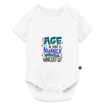 Cadeaux d’anniversaire L’âge n’est qu’un nombre et le mien est - Body à manches courtes Premium Bébé - blanc - Devant