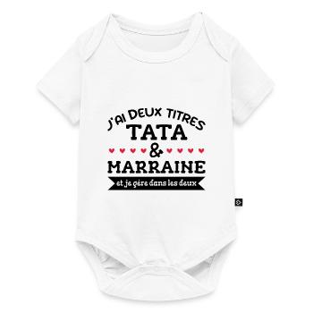 tata et Marraine, Marraine - Famille - Tata - Body à manches courtes Premium Bébé - blanc - Devant