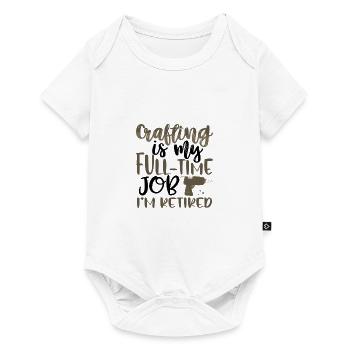 Geschenke basteln Mein Vollzeitjob Ich bin im Ruhestand Geschenk - Baby Premium Kurzarmbody - Weiß - Vorne