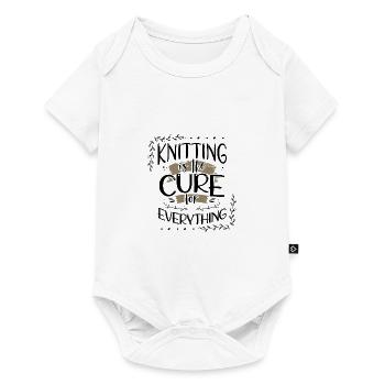 Knitter Gifts Knitting is the Cure for Everything - Baby Premium short-sleeve bodysuit - white - Front
