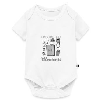 Scrapbooker Geschenke Kunst aus dem Leben schaffen - Baby Premium Kurzarmbody - Weiß - Vorne