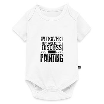 Maler Geschenke introvertiert bereit zu diskutieren - Baby Premium Kurzarmbody - Weiß - Vorne