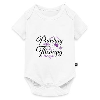 Maler Geschenk Malerei ist meine Therapie Geschenke für eine - Baby Premium Kurzarmbody - Weiß - Vorne