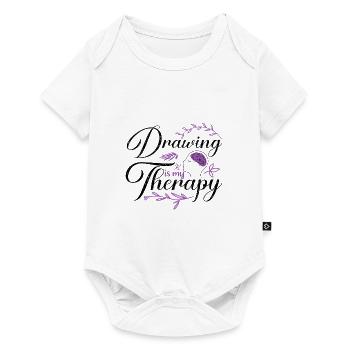 Artist Gifts Drawing is My Therapy Gift for Artist - Baby Premium short-sleeve bodysuit - white - Front