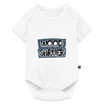 Woodsman Wood Carver Gifts - Baby Premium short-sleeve bodysuit - white - Front