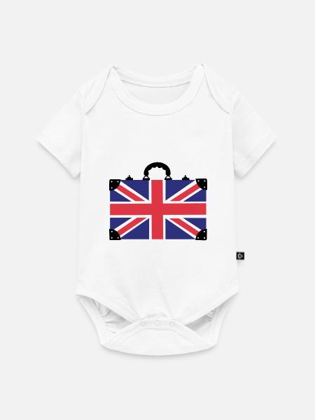 London England UK - Baby Premium Kurzarmbody - Weiß