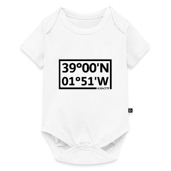 Albacete Koordinaten - Baby Premium Kurzarmbody - Weiß - Vorne