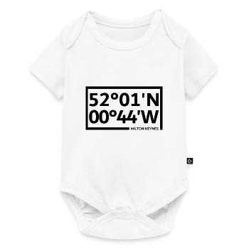 Milton Keynes Koordinaten - Baby Premium Kurzarmbody - Weiß - Vorne
