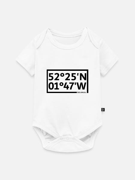Solihull Koordinaten - Baby Premium Kurzarmbody - Weiß