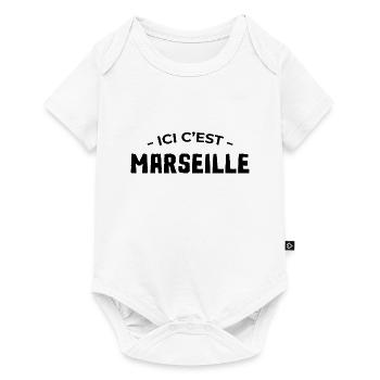 ICI C'EST MARSEILLE - Body à manches courtes Premium Bébé - blanc - Devant
