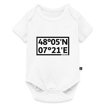 Colmar Koordinaten - Baby Premium Kurzarmbody - Weiß - Vorne