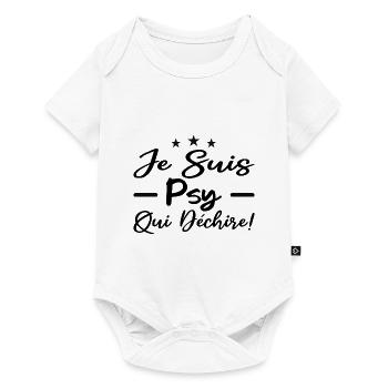 je suis psy qui déchire - Body à manches courtes Premium Bébé - blanc - Devant
