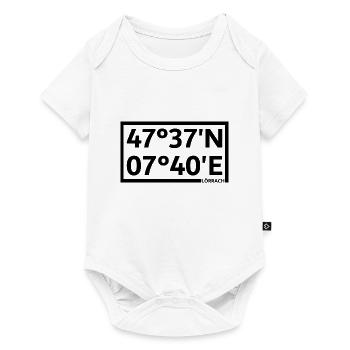 Lörrach Koordinaten - Baby Premium Kurzarmbody - Weiß - Vorne