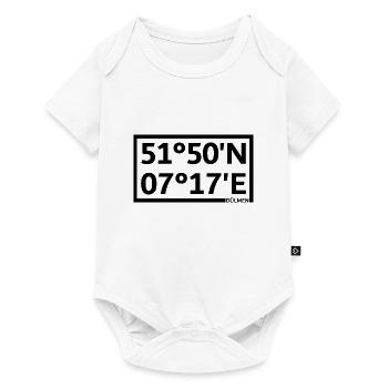 Dülmen Koordinaten - Baby Premium Kurzarmbody - Weiß - Vorne