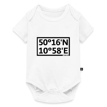 Coburg Koordinaten - Baby Premium Kurzarmbody - Weiß - Vorne