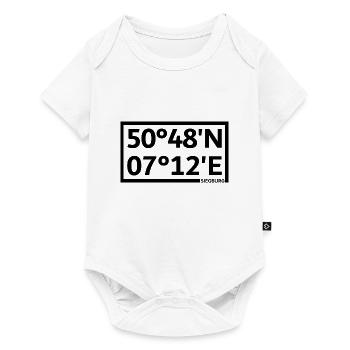 Siegburg Koordinaten - Baby Premium Kurzarmbody - Weiß - Vorne