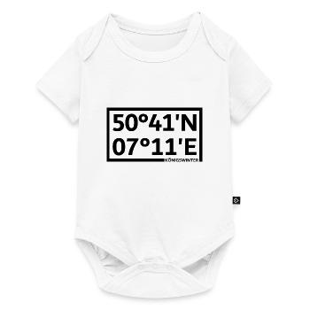 Königswinter Koordinaten - Baby Premium Kurzarmbody - Weiß - Vorne