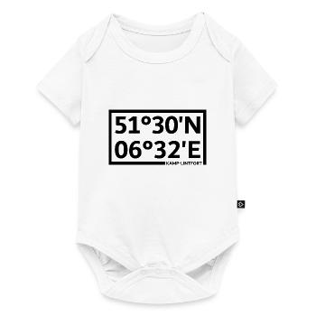 Kamp-Lintfort Koordinaten - Baby Premium Kurzarmbody - Weiß - Vorne