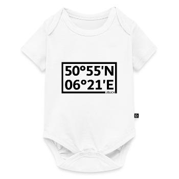 Jülich Koordinaten - Baby Premium Kurzarmbody - Weiß - Vorne
