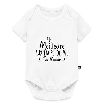 Meilleure Auxiliaire de vie du Monde - Body à manches courtes Premium Bébé - blanc - Devant