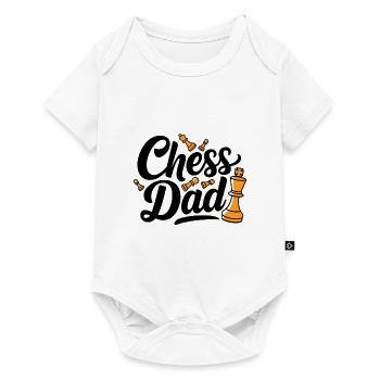 Chess Dad Schach Spruch Zitat - Baby Premium Kurzarmbody - Weiß - Vorne